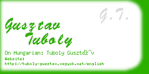 gusztav tuboly business card